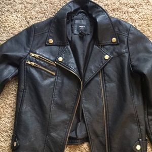 Black leather jacket